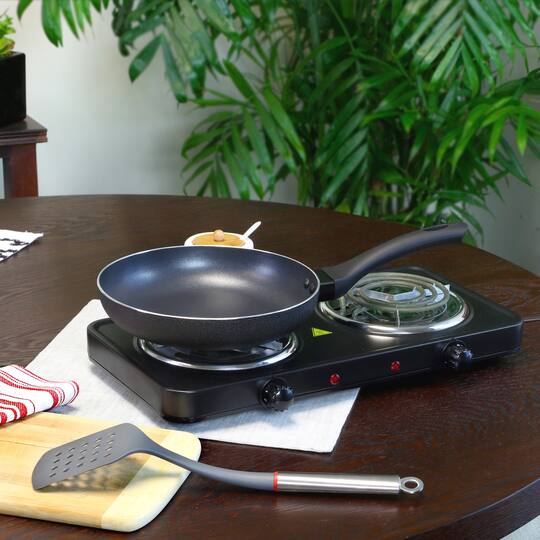 Oster Ashford 9.5" Black Aluminum Frying Pan